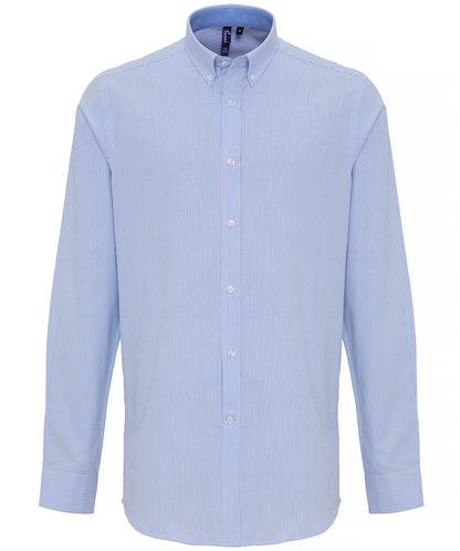 Premier PR238 Long Sleeve Striped Oxford Shirt - COOZO