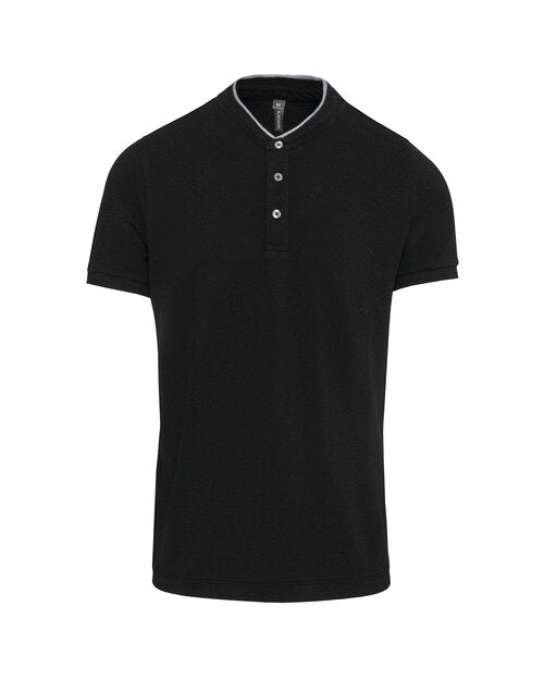 Kariban KB223 Men short sleeve POLO shirts Ribbed Mandarin-style collar 100% combed cotton - COOZO