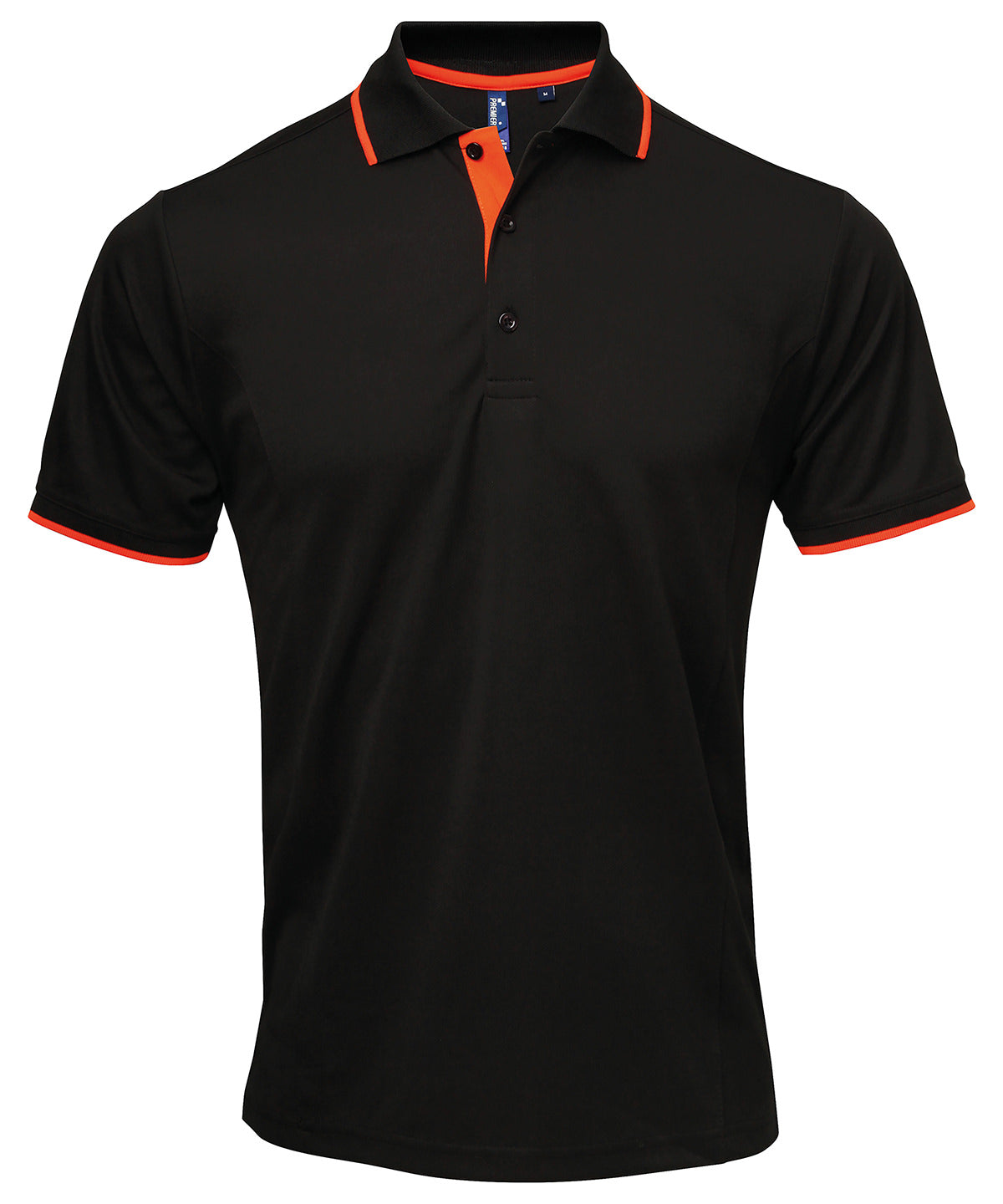 Premier PR618 Contrast Coolchecker Piqu Polo Shirt - COOZO