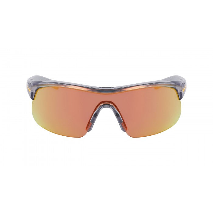 NIKE NKNIKE40 SUNGLASSES SHOW X1 SHINY WOLF GREY/ORANGE MIRROR - COOZO