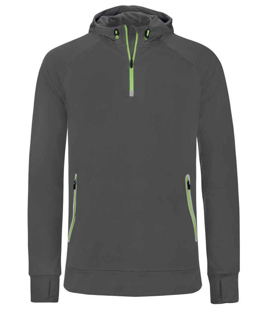 Kariban PA360 Proact Zip Neck Hooded Sweatshirt - COOZO