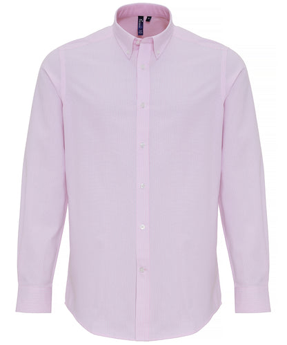 Premier PR238 Long Sleeve Striped Oxford Shirt - COOZO
