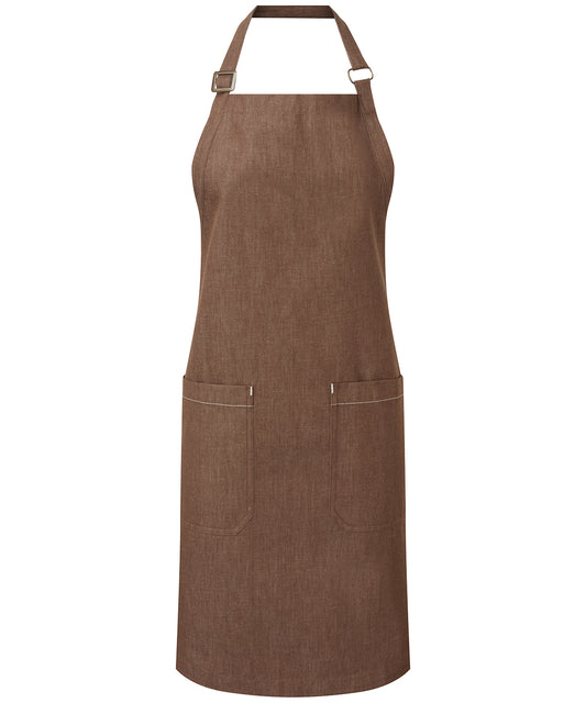 Premier PR113 airtrade Organic Cotton Denim Bib Apron - COOZO
