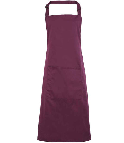 Premier PR154 Colours Bib Apron with Pocket - COOZO