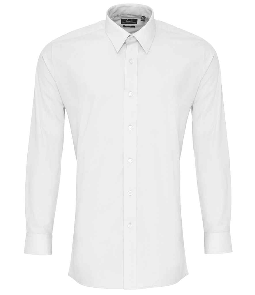 Premier PR204 Long Sleeve Fitted Poplin Shirt - COOZO