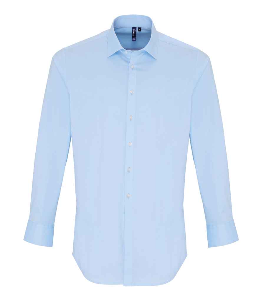 Premier PR244 Long Sleeve Stretch Fit Poplin Shirt - COOZO