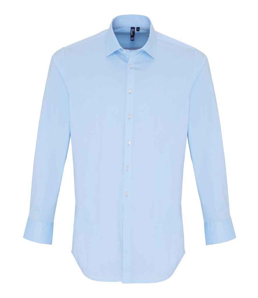 Premier PR244 Long Sleeve Stretch Fit Poplin Shirt - COOZO