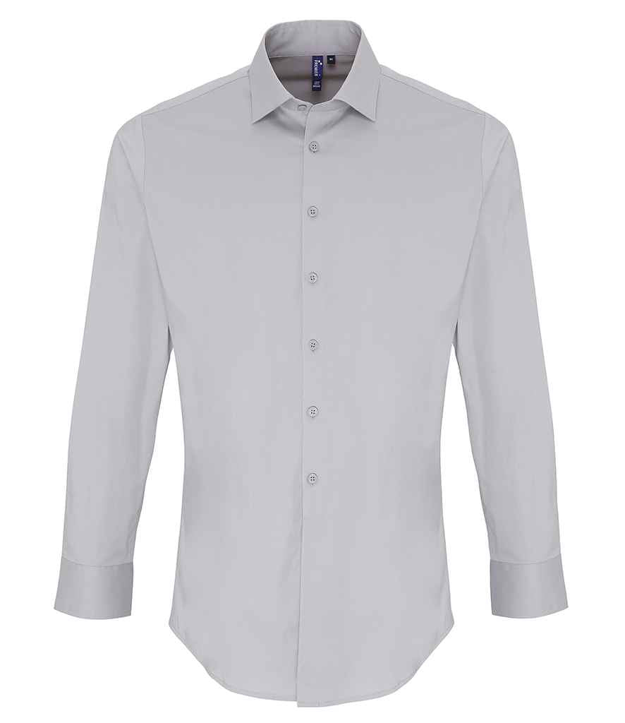 Premier PR244 Long Sleeve Stretch Fit Poplin Shirt - COOZO