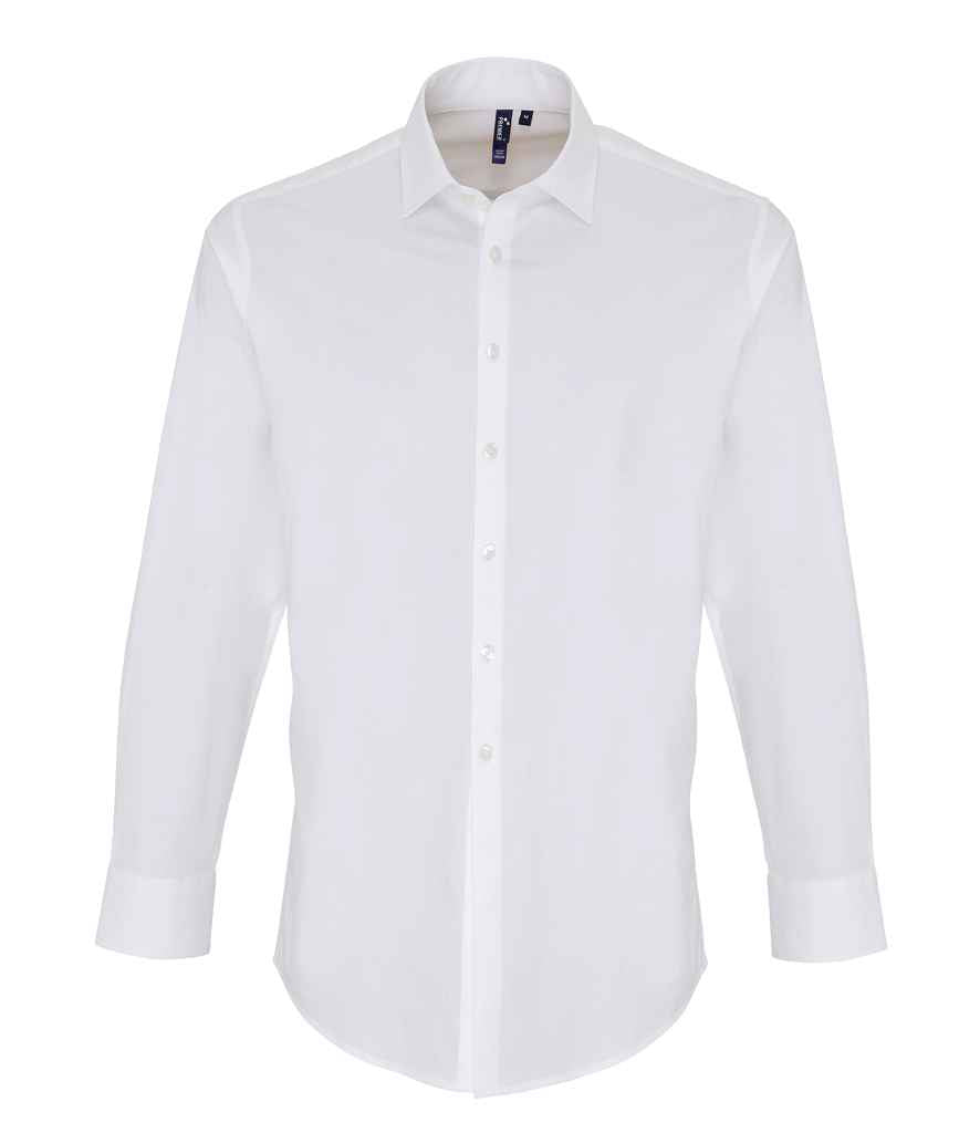 Premier PR244 Long Sleeve Stretch Fit Poplin Shirt - COOZO