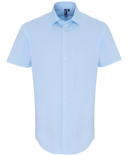 Premier PR246 Short Sleeve Stretch Fit Poplin Shirt - COOZO