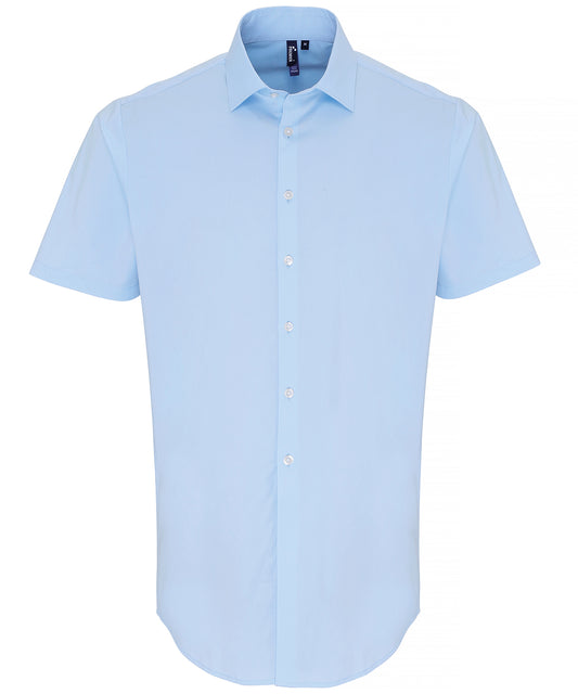 Premier PR246 Short Sleeve Stretch Fit Poplin Shirt - COOZO