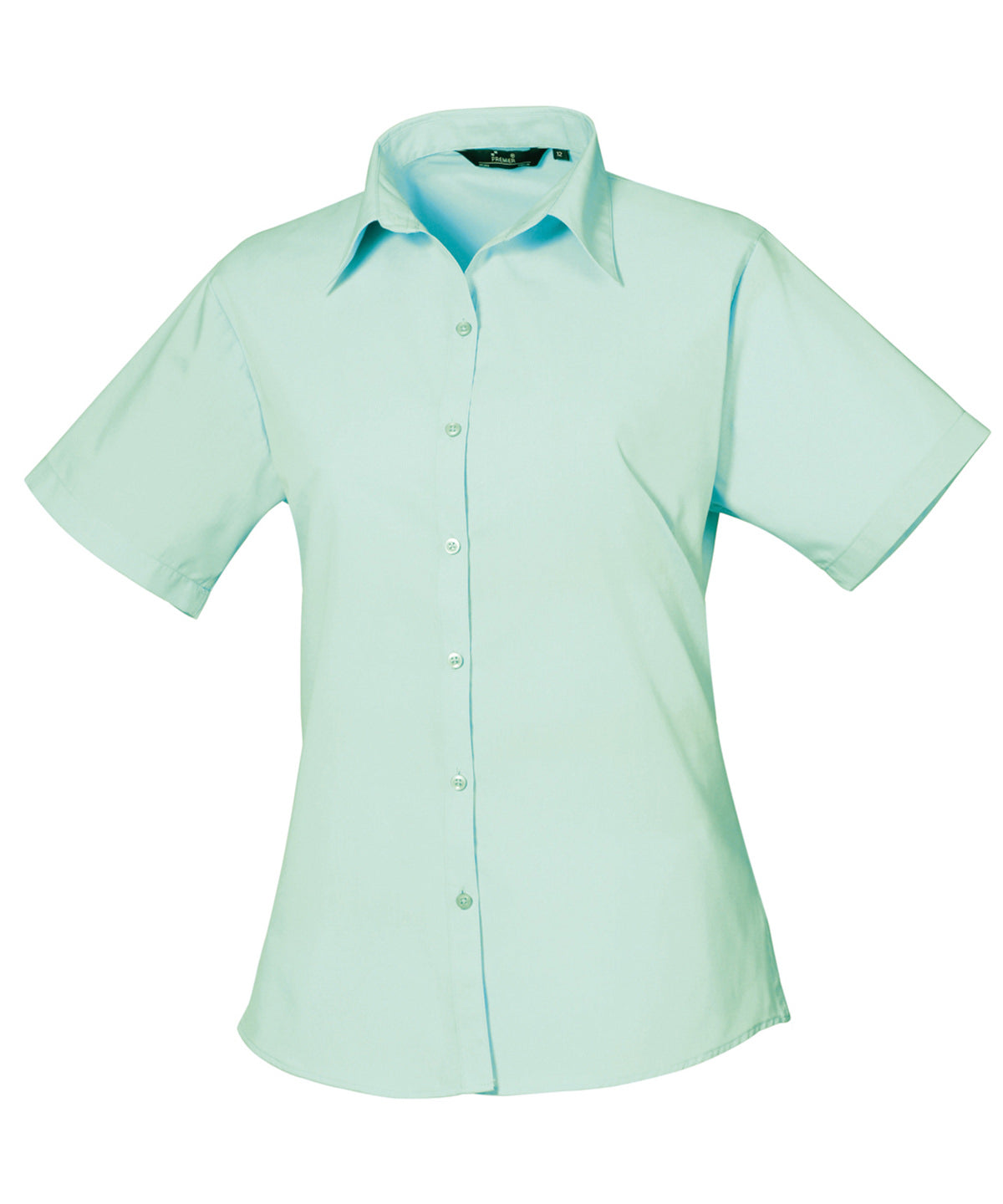 Premier Ladies Short Sleeve Poplin Blouse Light color PR302 - COOZO
