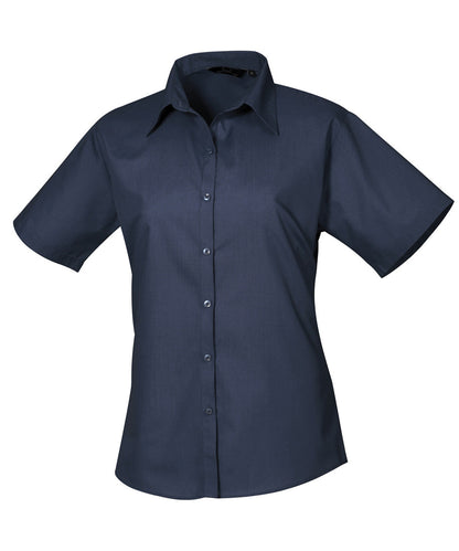 Premier Ladies Short Sleeve Poplin Blouse Main color PR302 - COOZO