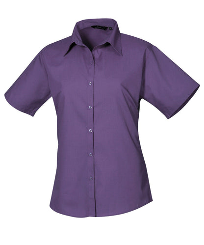 Premier Ladies Short Sleeve Poplin Blouse Main color PR302 - COOZO