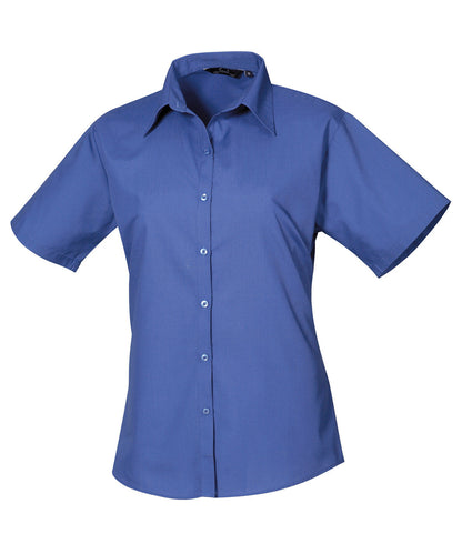 Premier Ladies Short Sleeve Poplin Blouse Main color PR302 - COOZO