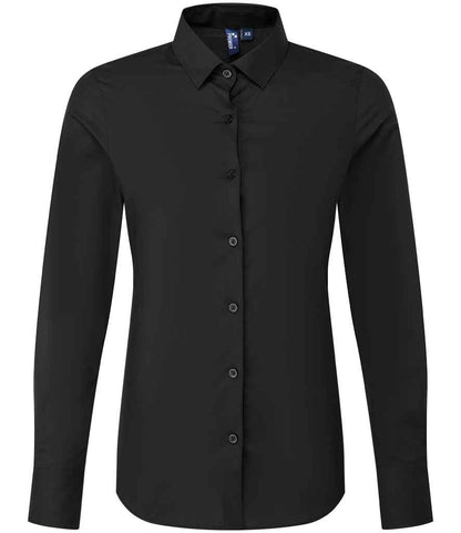 Premier PR303 Lds L/S Recyclight Poplin Shirt - COOZO