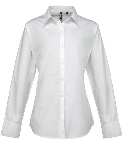 Premier PR307 Ladies Supreme Long Sleeve Poplin Shirt - COOZO