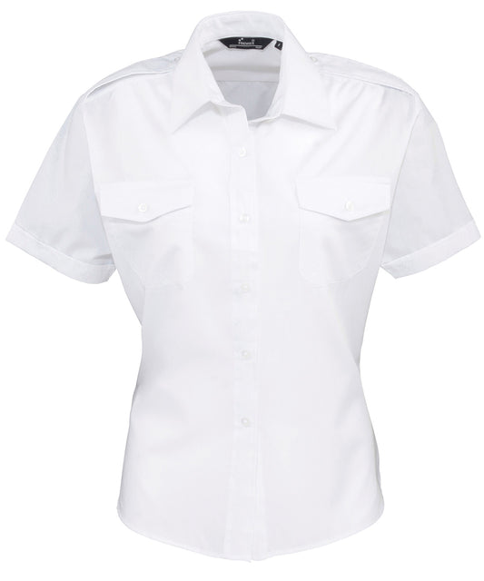 Premier PR312 Ladies Short Sleeve Pilot Shirt - COOZO