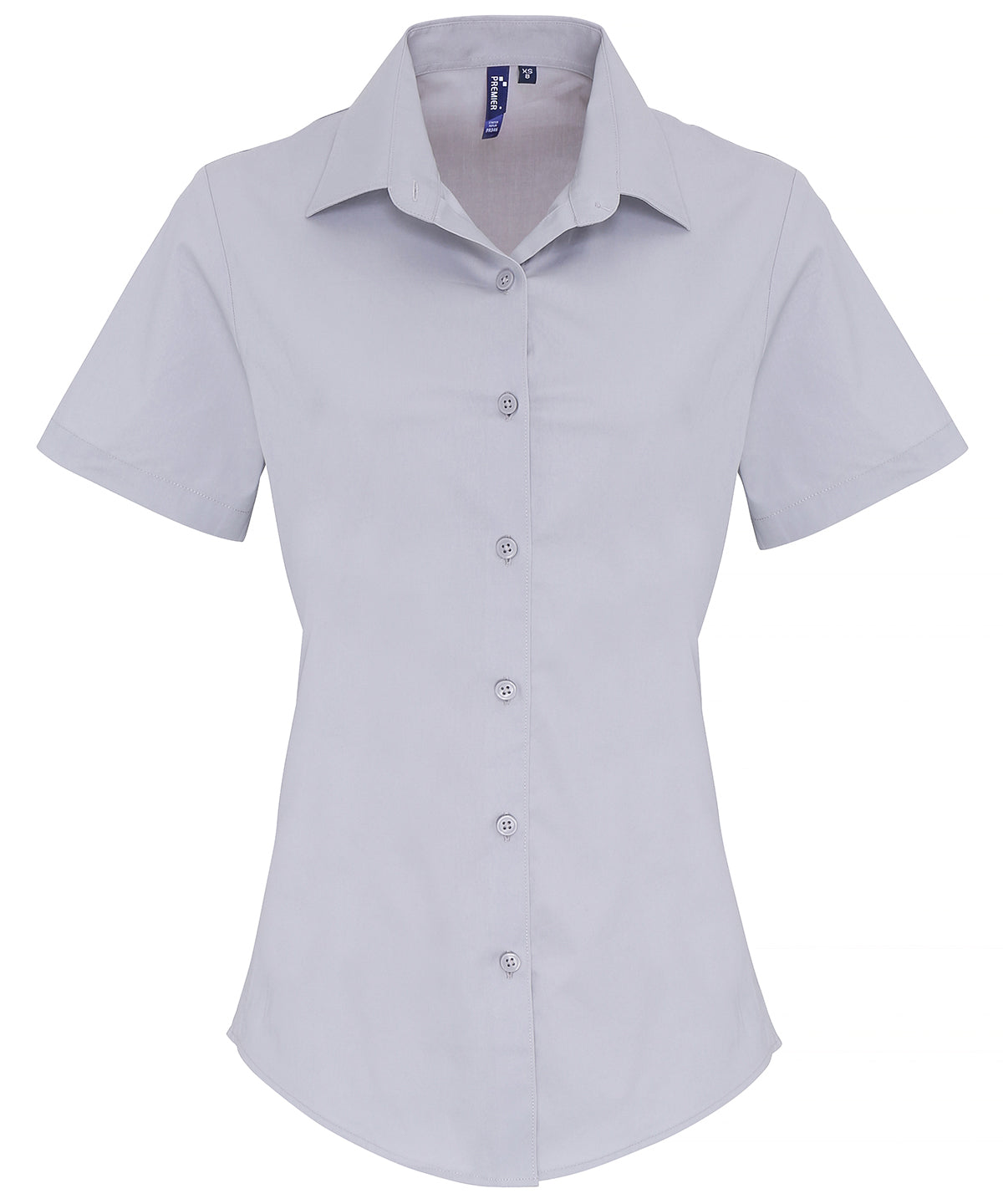 Premier PR346 Ladies Short Sleeve Stretch Fit Poplin Shirt - COOZO
