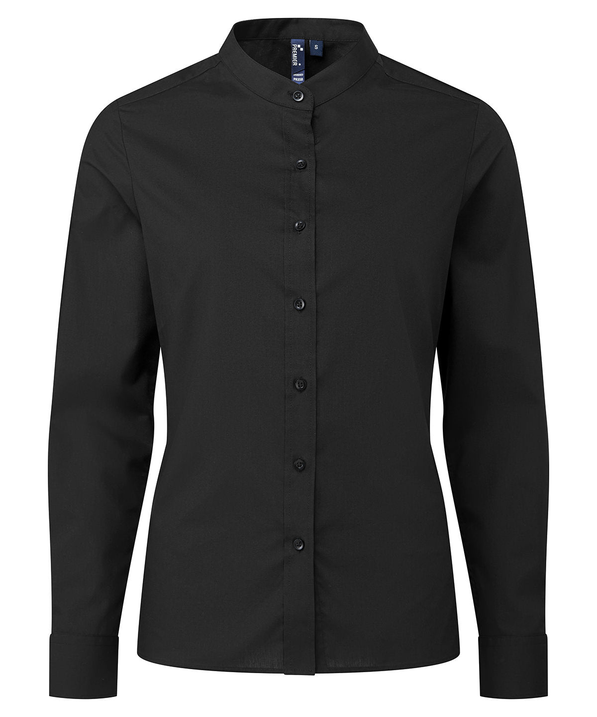 Premier PR358 Ladies Banded Collar Grandad Shirt - COOZO
