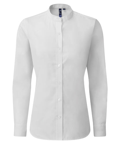 Premier PR358 Ladies Banded Collar Grandad Shirt - COOZO