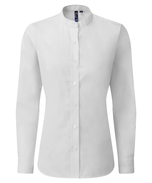 Premier PR358 Ladies Banded Collar Grandad Shirt - COOZO