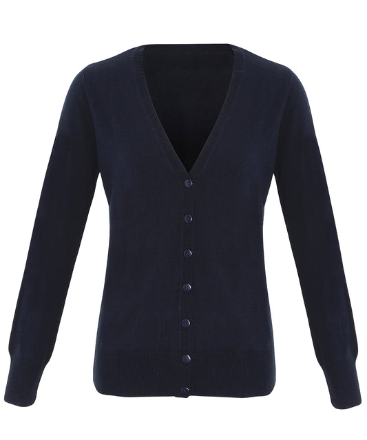 Premier PR402 Ladies Essential Acrylic V Neck Cardigan - COOZO