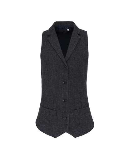 Premier PR626 Ladies Herringbone Waistcoat - COOZO