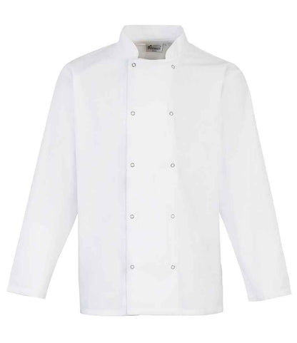 Premier PR665 Unisex Long Sleeve Stud Front Chef's Jacket - COOZO