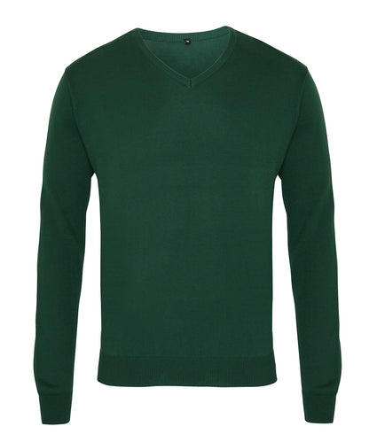 Premier PR694 Knitted Cotton Acrylic V Neck Sweater - COOZO