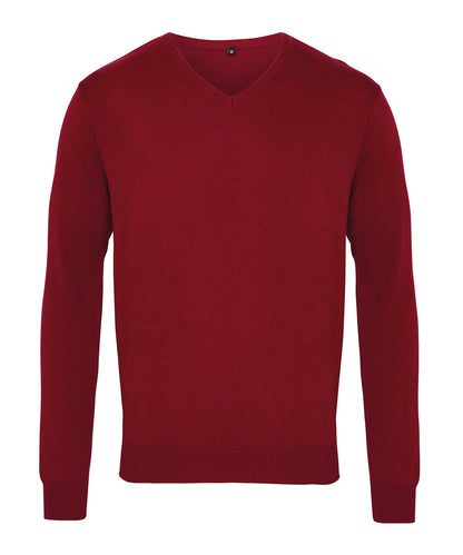 Premier PR694 Knitted Cotton Acrylic V Neck Sweater - COOZO