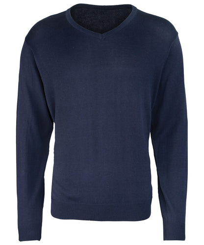 Premier PR694 Knitted Cotton Acrylic V Neck Sweater - COOZO