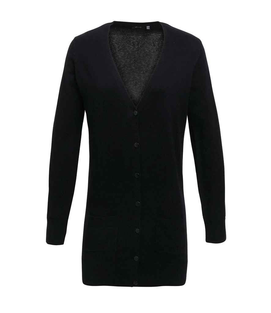 Premier PR698 Ladies Longline V Neck Cardigan - COOZO