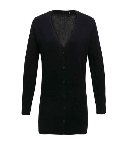Premier PR698 Ladies Longline V Neck Cardigan - COOZO