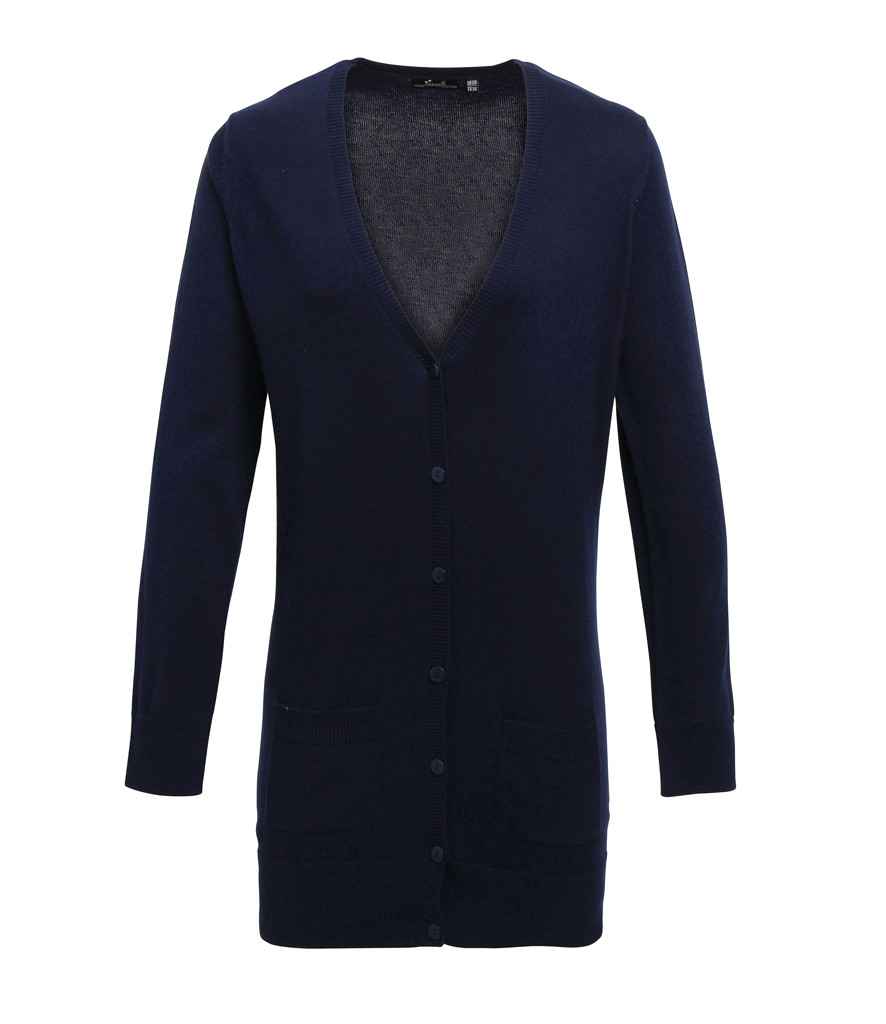 Premier PR698 Ladies Longline V Neck Cardigan - COOZO
