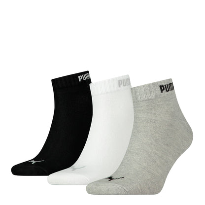 PUMA PUSQ Puma Quarter Socks Assorted 3 Pack - COOZO