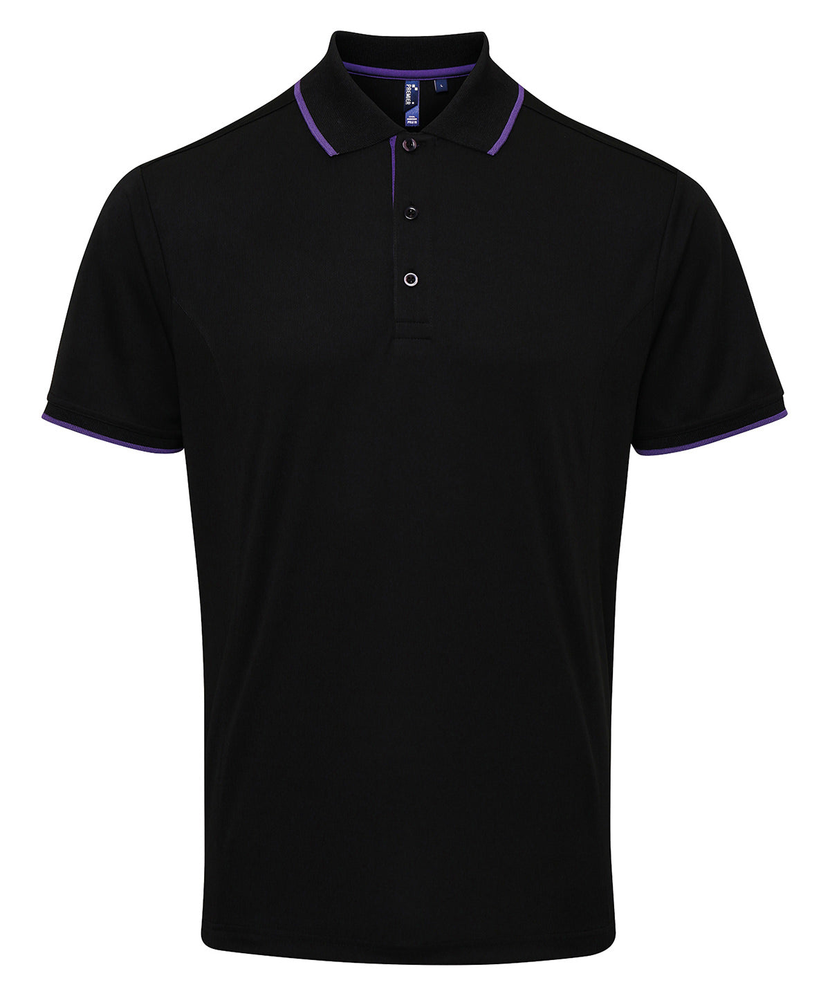 Premier PR618 Contrast Coolchecker Piqu Polo Shirt - COOZO