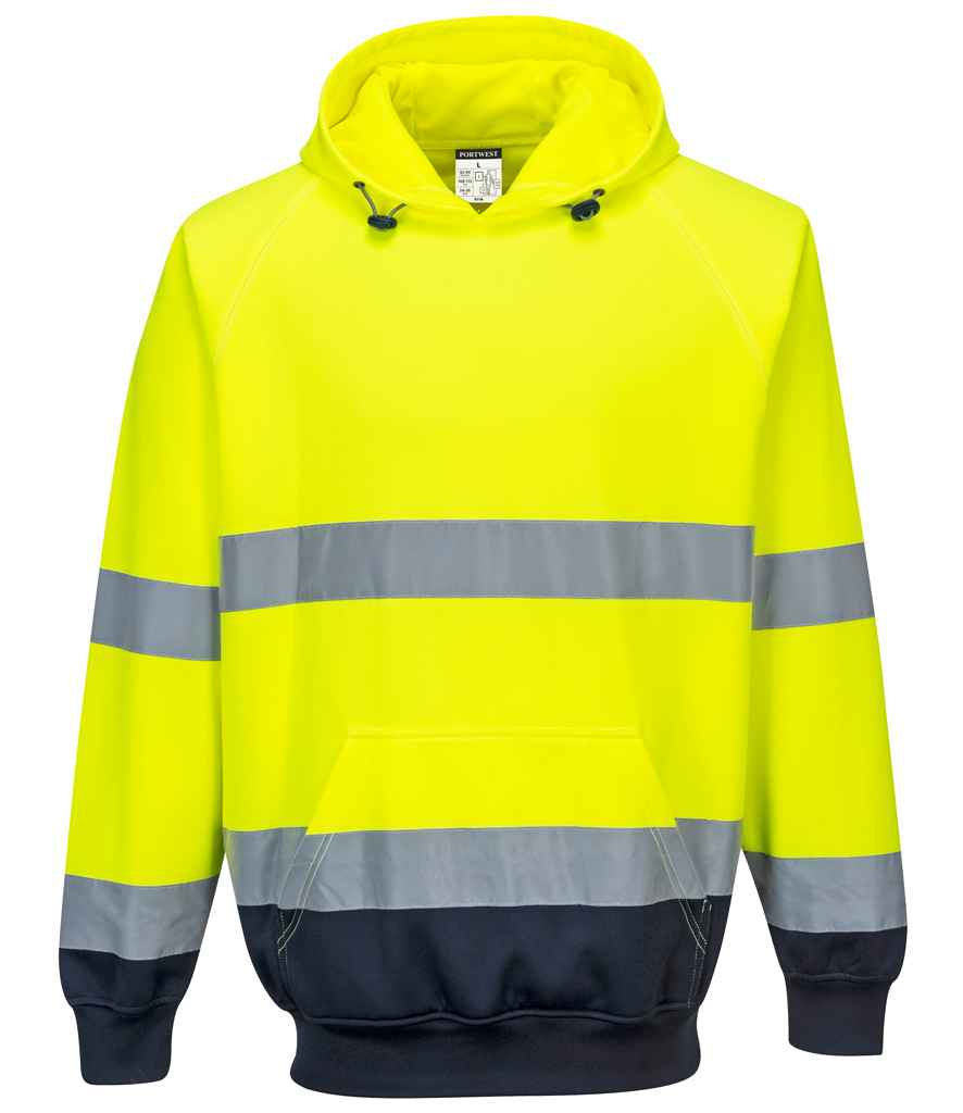 Portwest PW1250 Hi-Vis Two Tone Hooded Sweatshirt - COOZO