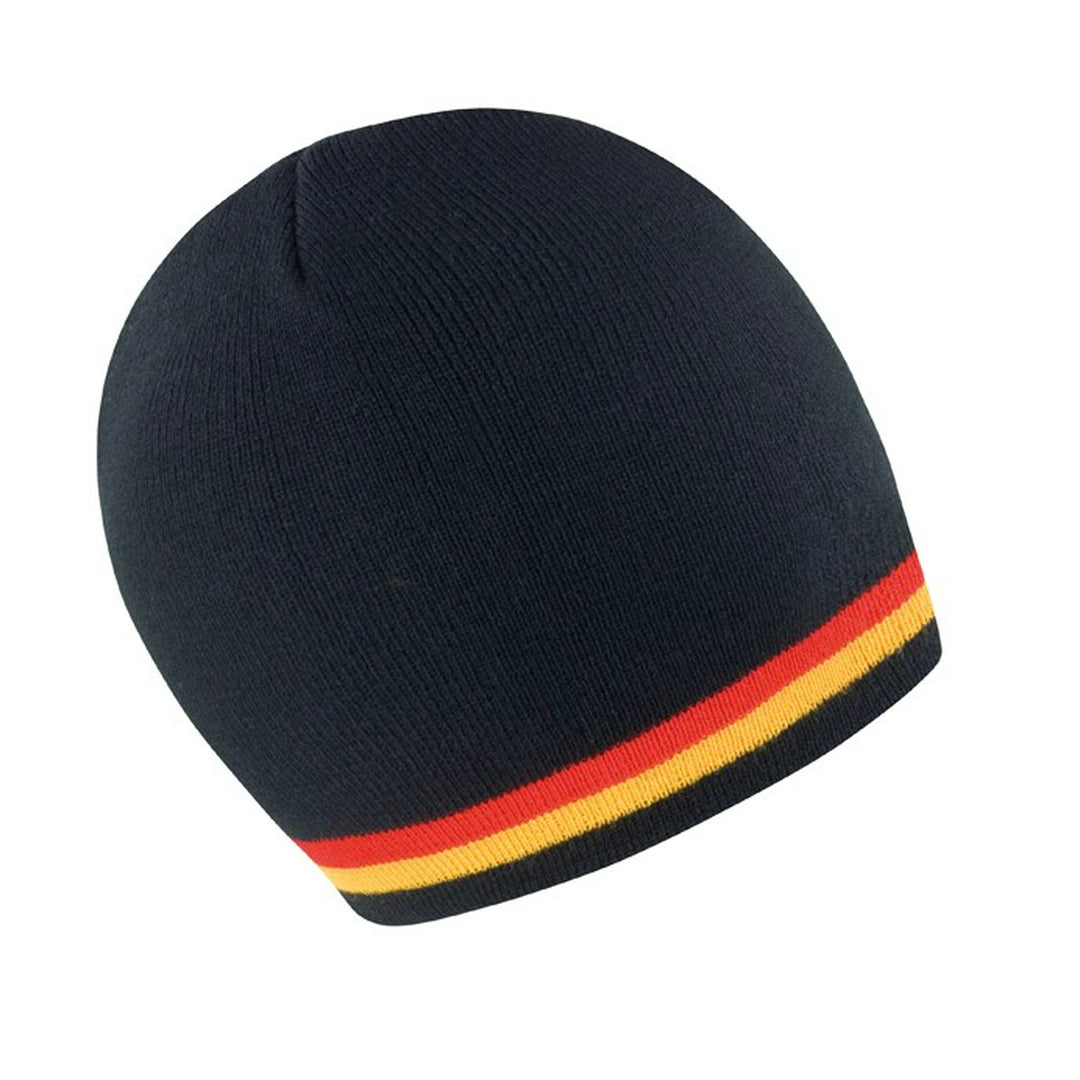 Result National beanie 100% Acrylic Windproof Stripe knit (R368X) - COOZO