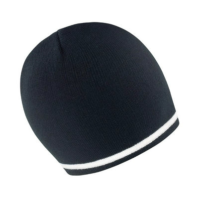 Result National beanie 100% Acrylic Windproof Stripe knit (R368X) - COOZO