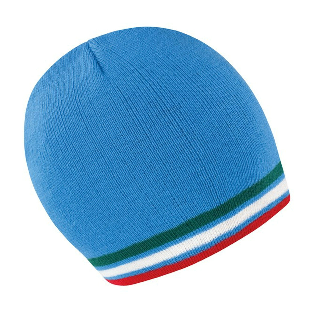 Result National beanie 100% Acrylic Windproof Stripe knit (R368X) - COOZO