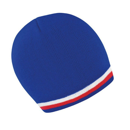 Result National beanie 100% Acrylic Windproof Stripe knit (R368X) - COOZO