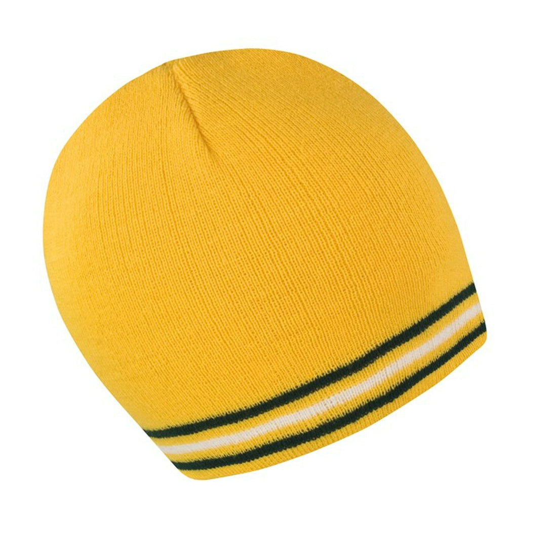 Result National beanie 100% Acrylic Windproof Stripe knit (R368X) - COOZO