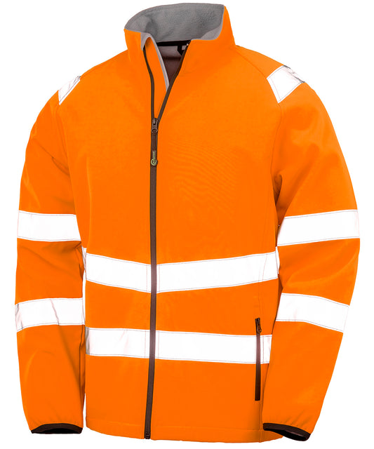 Result R505X Recycled 2-layer printable safety softshell Showerproof 100% Recycled polyester - COOZO