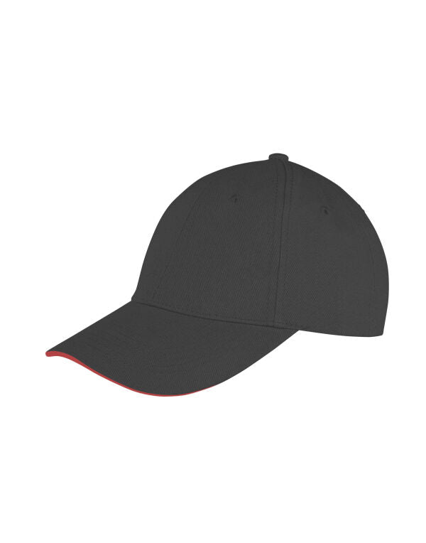 Result RC091X Memphis Brushed Cotton Low Profile Sandwich Peak Cap - COOZO