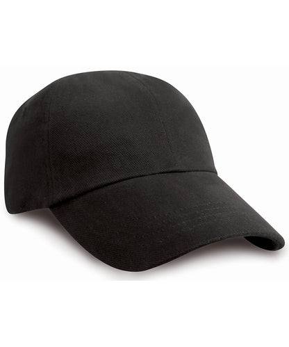 Result RC24J Kids Low Profile Heavy Brushed Cotton Cap 6 panel 100% heavy brushed cotton drill - COOZO