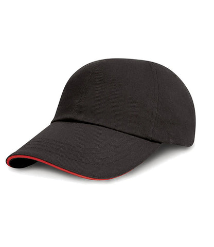 Result RC24PB Kids Low Profile Heavy Brushed Cotton Cap With Sandwich Peak