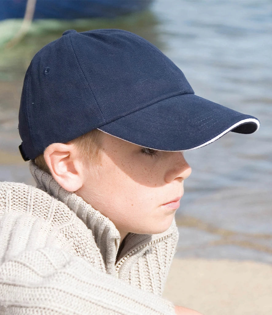 COOZO-RC024PB Result Kids Low Profile Heavy Brushed Cotton Cap with Sandwich Peak