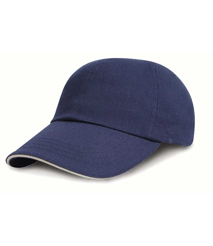 Result RC24PB Kids Low Profile Heavy Brushed Cotton Cap With Sandwich Peak