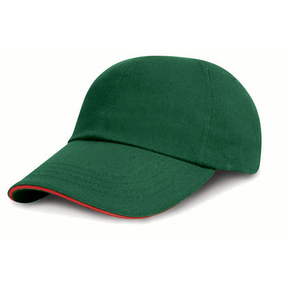 Result RC24P Low Profile Heavy Brushed Cotton Cap with Sandwich Peak 100% heavy brushed cotton drill - COOZO